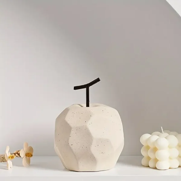 Figura de Fruta de Argila Moderna, Design de Maçã