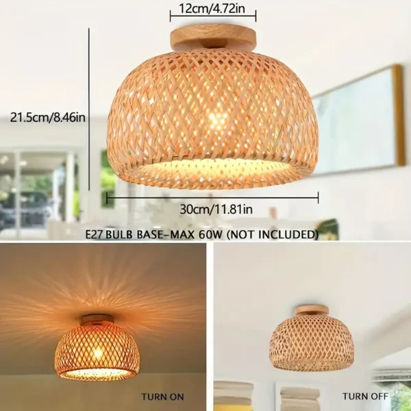 Luz de teto de bambu - Image 2