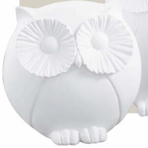 Figura de coruja em resina, 19,5 x 11 x 19,5 cm (altura)