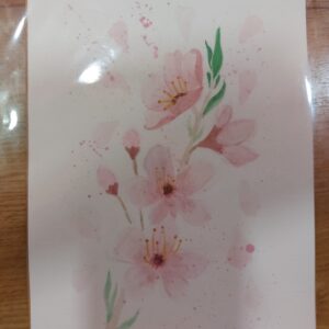 Ilustração em aguarela papel 300g A5 Flores