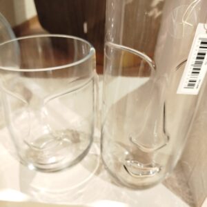 Jarra em vidro transparente "Cara"  20 A x 14 D