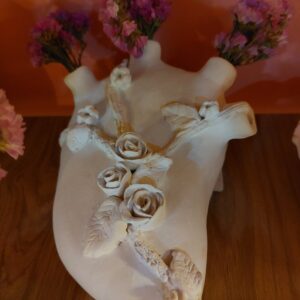 Peça decorativa feita por Artesa Coração 17cm A x 13cm L
